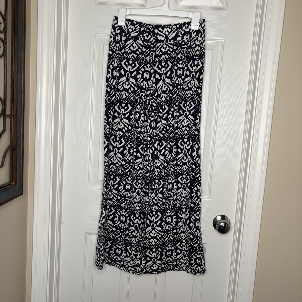 Lauren Ralph Lauren LRL Blue and White Beach Pants Ikat Pattern Size Small